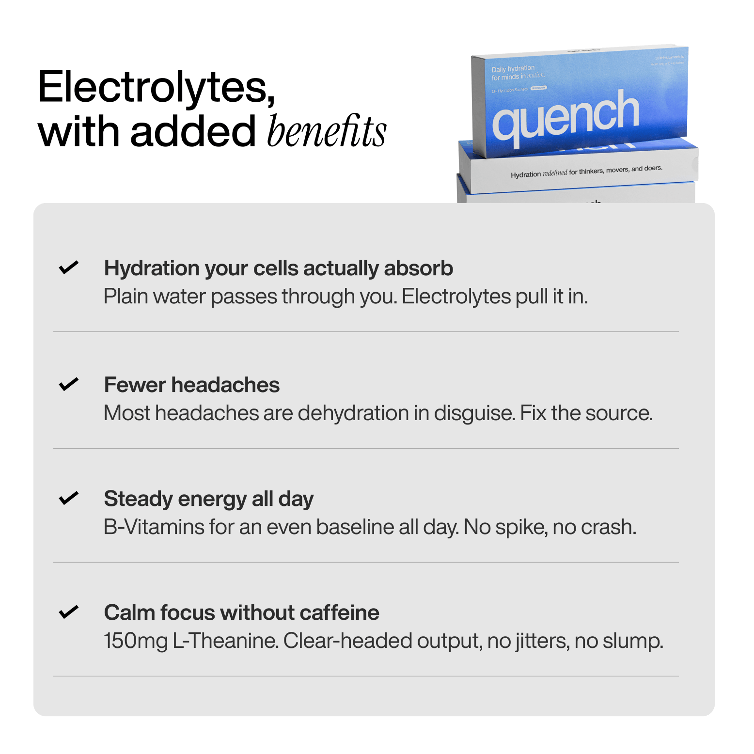 Q+ Hydration Sachets