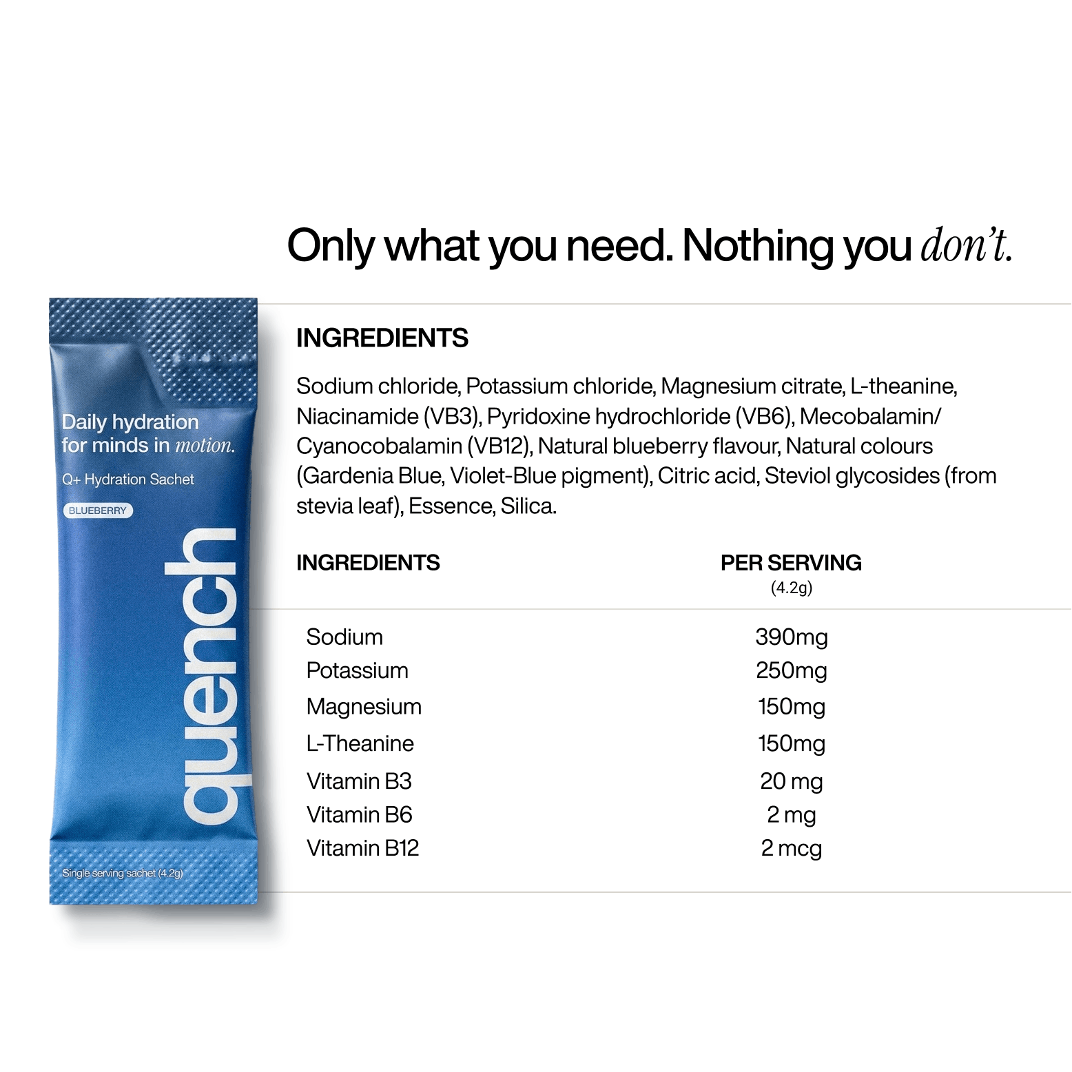 Q+ Hydration Sachets